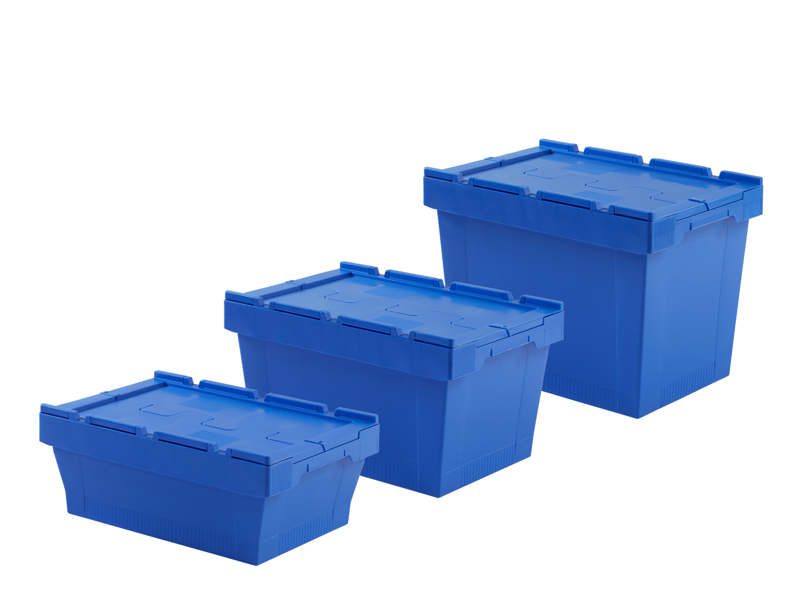 Cajas de plástico encajables con tapa abatible MU-6434