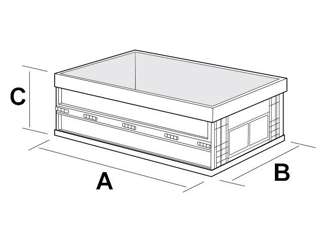 Caja de plástico apilable Norma Europea EU-6432L